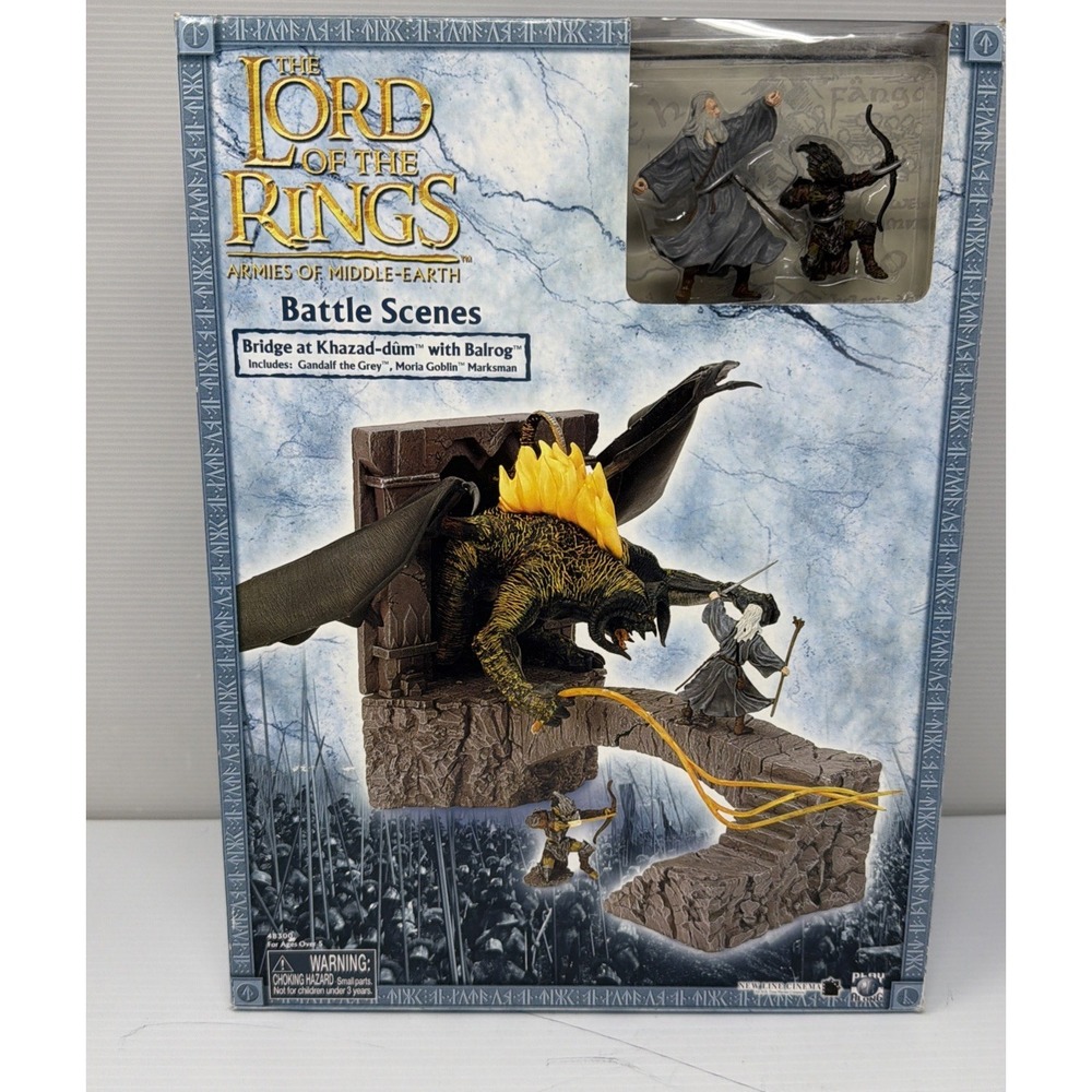 Bridge at Khazad dum W/ Balrog LOTR Armies of Middle-Earth Play Along NEW MINTY